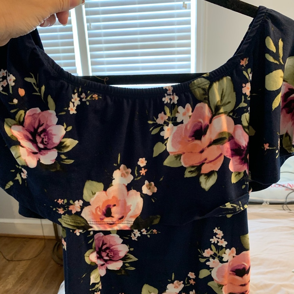 Hello Miz hawaiian maternity dress (M) offshoulder